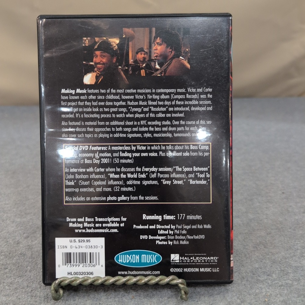 Victor Wooten & Carter Beauford Making Music DVD Hudson Music 2002 Jazz Fusion - Picture 2 of 2